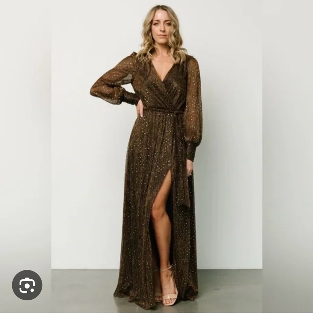 Baltic Born Abigail Sparkle Dress in Bronze